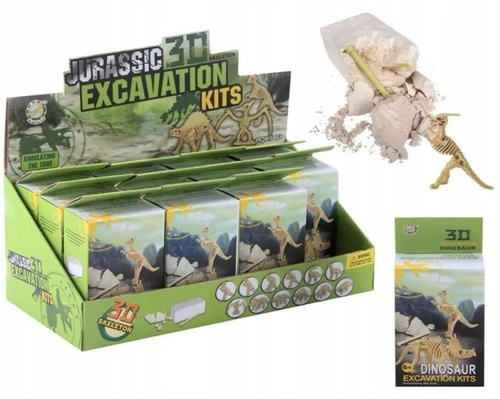 Skamielina Dinozaura Figurka Zestaw Z Figurką W Bloku Gipsu