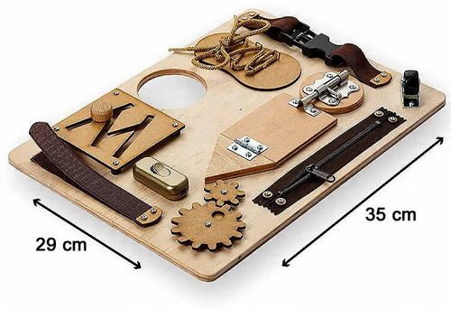 Tablica Manipulacyjna Interaktywna Do Nauki Drewniana Montessori