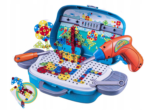 UKŁADANKA KLOCKI PUZZLE 3D KREATYWNE Z WKRĘTARKĄ