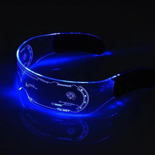 OKULARY LED PODŁUŻNE ŚWIECĄCE NA IMPREZĘ KARNAWAŁ