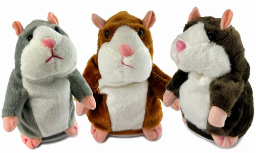 ZABAWKA GADAJĄCA INTERAKTYWNA POWTARZAJĄCA CHOMIK RUSZAJĄCY GŁOWĄ