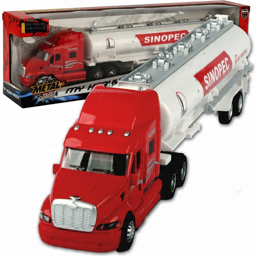 Auto Cysterna Biała Długa 38cm Model Metalowy Auto-Truck