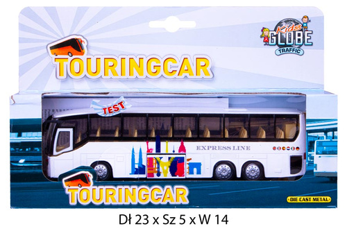 AUTOBUS POJAZD DLA DZIECI METALOWY ŚWIATŁO DŹWIĘK