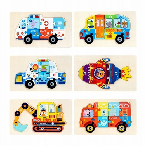 Drewniana Układanka Dla Dzieci Rozwijająca Puzzle Numeryczne Do Nauki Cyfr