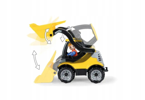 Spychacz Żółty Ruchome Elementy Lena Model Z Kierowcą