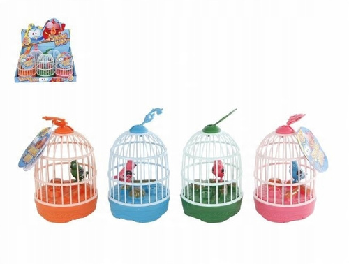Ptaszek Gwiżdżący W Klatce 15Cm 4-Rodzaje Na Baterie Wydający Dźwięki