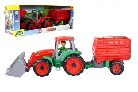 Lena Truxx Traktor Z Przyczepą Do Siana Solidny Wytrzymały Dla Dzieci