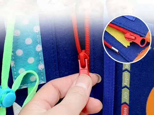 Tablica Manipulacyjna Z Zegarem Walizka Do Nauki Montessori Sensoryczna