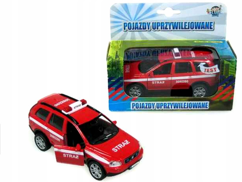 Samochód Straż Pożarna Czerwona Z Dźwiękiem Małe Auto Resorak Dla Dzieci