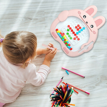 Magnetyczna Tablica Mozaika Króliczek Układanka Montessori Dla Dzieci
