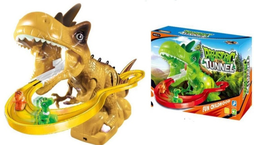 ZJEŻDŻALNIA DINOZAUR Z AUTKAMI-DINOZAURAMI, PAK 48/24 
dźwięk, światło, zabawka elektroniczka
w zestawie dwa auta-dinozaury
wymiary pudełka: 26,5 x 9 x 19 cm