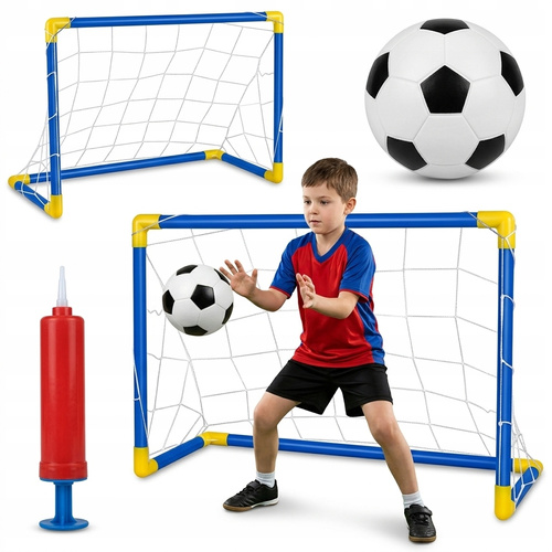Piłka Z Bramkami Zestaw Do Gry W Ogrodzie Zabawa Sportowa Bramka 60x40x30Cm