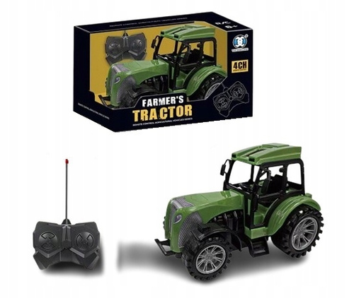 Traktor Zdalnie Sterowany Na Radio Zielony Wraz Z Kontrolerem