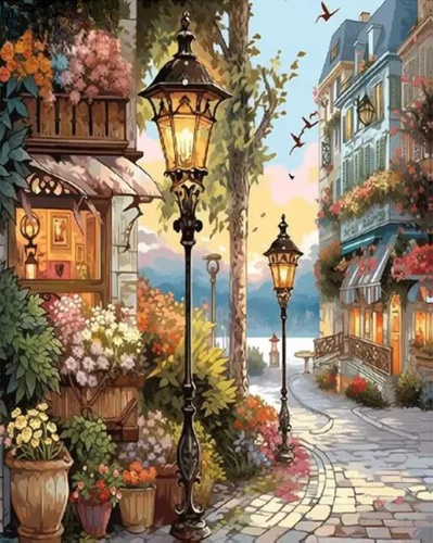 MALOWANIE PO NR. ULICA KWIECISTA POD LATARNIAMI PAK 15 
50X40 CM