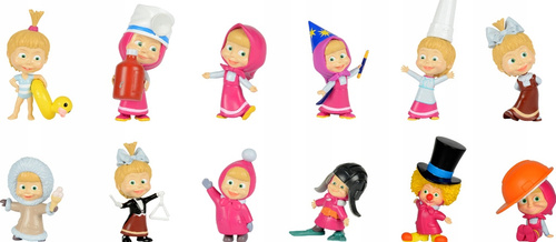 Masza Niedźwiedź Figurki Saszetki Kolekcjonerskie