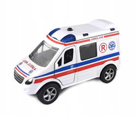 Auto Metalowe Ambulans Pogotowie Autko Polskie Dźwięki 11 Cm