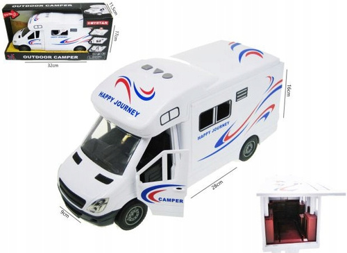 Kamper Auto 28 cm Światło Dźwięk Happy Journey Samochód Kempingowy Dzieci
