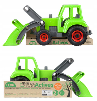 Lena ECO autko Traktor ciągnik z łopatą łyżką 36 cm materiały ekologiczne