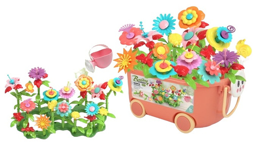 KLOCKI OGRÓD W WÓZECZKU 102 ELEMENTY, pak 36 
zestaw 102 elementów, kompatybilny z innymi klockami z serii, zapakowane w wózeczek, 
wymiary pudełka: 26,5 x 14 x 18 cm
