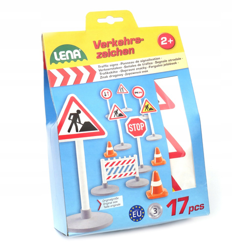 Lena Znaki Drogowe 17 Elementów Do Nauki 16 Cm