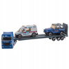 Auto Laweta Z 2 Autami Niebieska Straż Modele Metalowe Auto-Truck