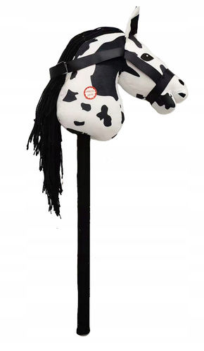 Pluszowa Głowa Konia Na Kiju Z Dźwiękiem Hobby Horse Zabawka Z Grzywą