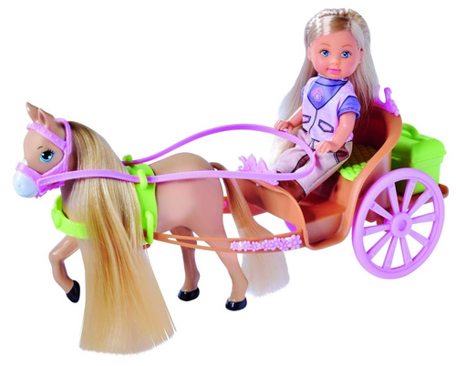Lalka Evi Love W Bryczce Z Brązowym Koniem Z Akcesoriami Simba