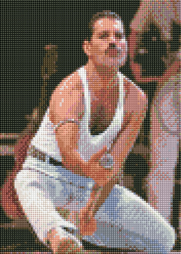 Diamentowa Mozaika Haft Freddie Mercury Na Występie 30x40 Cm