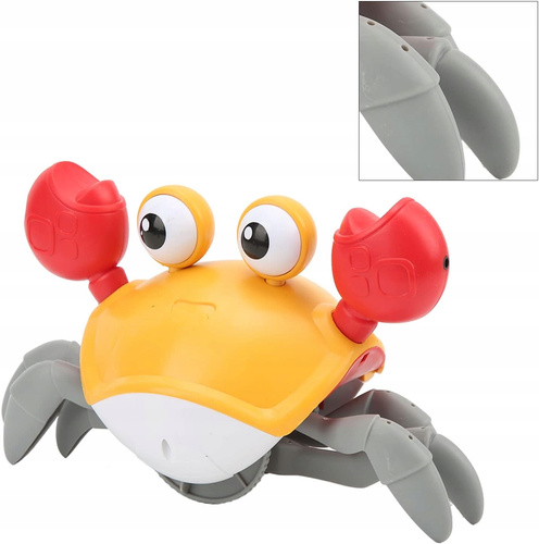 PEŁZAJĄCY KRAB INTERAKTYWNY DŹWIĘK AKUMULATOR GRA MUZYKA ŚWIATŁA CZUJNIK