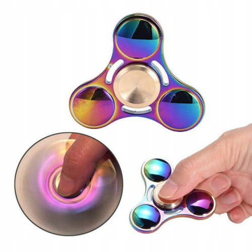 Fidget Spinner Metalowy Kolorowy Oryginalny Antystresowy