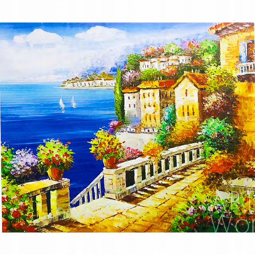 Malowanie Po Numerach Miasteczko Morze 40x50