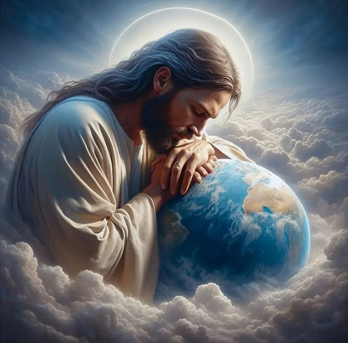 Malowanie Po Numerach Jezus Miłujący Ziemie 40X50 Cm Na Ramie Kreatywne