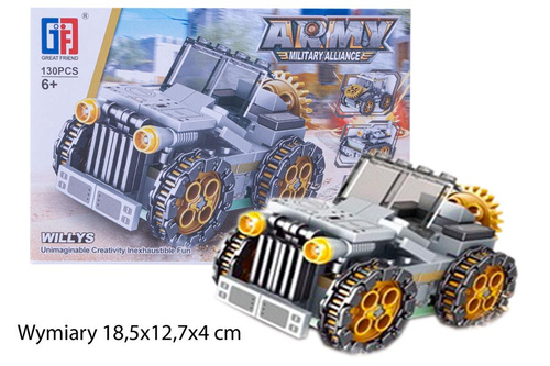 KLOCKI SERIA ARMIA JEEP 4 W 1 130 SZT