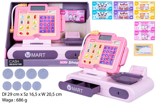 KASA SKLEPOWA PAK 24
Dł 29 cm x Sz 16,5 x W 20,5 cm 
Waga : 686 g