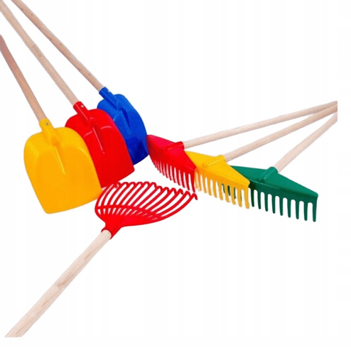 Lena Grabki Łopatki Różne Kolory Wytrzymałe Z Drewnianą Rączką
