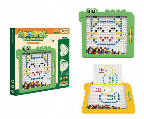 Magnetyczna Tablica Mozaika Dinozaur Układanka Montessori Dla Dzieci