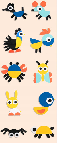 Mozaika układanka puzzle zwierzęta edukacyjna rozwijająca dla dzieci