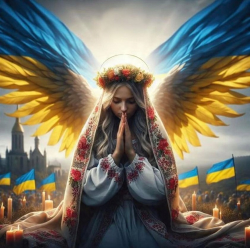 Diamentowa Mozaika Kobieta Ukraiński Anioł 30x40 Cm Kreatywne Diamenty