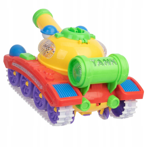 CZOŁG WOJSKOWY DLA DZIECKA MALUCHA STRZELAJĄCY PIŁKAMI Z ŚWIATŁEM DŹWIĘKIEM
