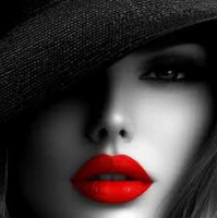 Diamentowa Mozaika Kobieta Czerwono Usta W Ciemności 30x40 Cm Kreatywne