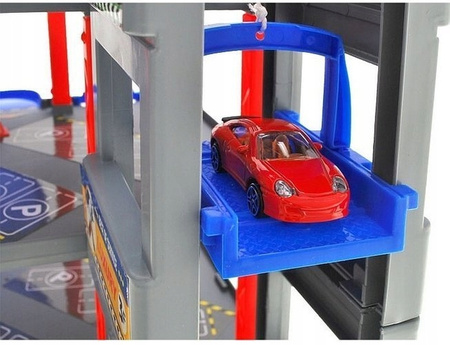 Parking 4-poziomowy z samochodami i helikopterem
