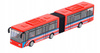 Autobus Miejski Duży Czerwony Metalowy Przegubowy 23 Cm Zabawka Dla Dzieci