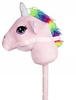 Pluszowa Głowa Konia Na Kiju Różowa Z Dźwiękiem Hobby Horse Zabawka