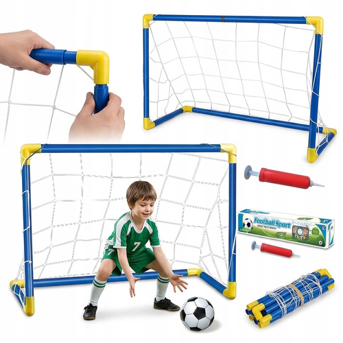 Piłka Z Bramkami Zestaw Do Gry W Ogrodzie Zabawa Sportowa Bramka 60x40x30Cm