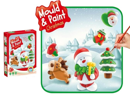 FIGURKI GIPSOWE ŚWIĘTA BOŻE NARODZENIE, pak 48 
zestaw do stworzenia i pomalowania własnych figurek gipsowych 
w zestawie: gips, narzedzia, pędzelki, farbki, miseczka, paleta, formy 
wymiary opakowania: 18 x 5 x 21,5 cm