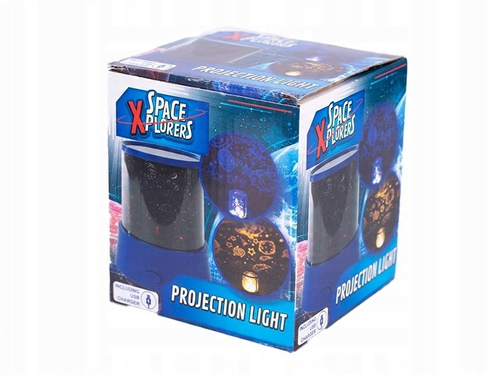 Projektor Lampka Z Motywem Kosmosu Zmienne/ Stałe Kolory Na USB Niebieski