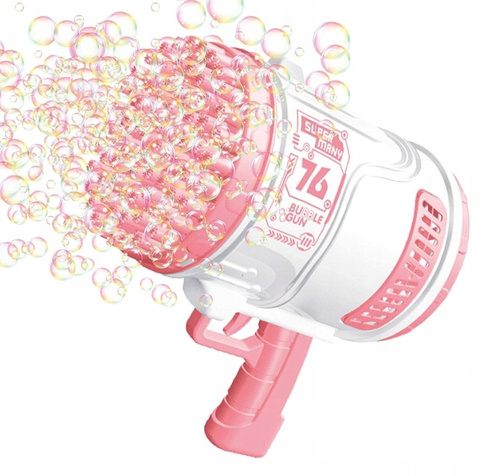 Duży Pistolet Bańki Wyrzutnia Bazooka 76 Otworów