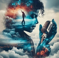 Malowanie Po Numerach Michael Jackson W Chmurach 40X50 Cm Na Ramie