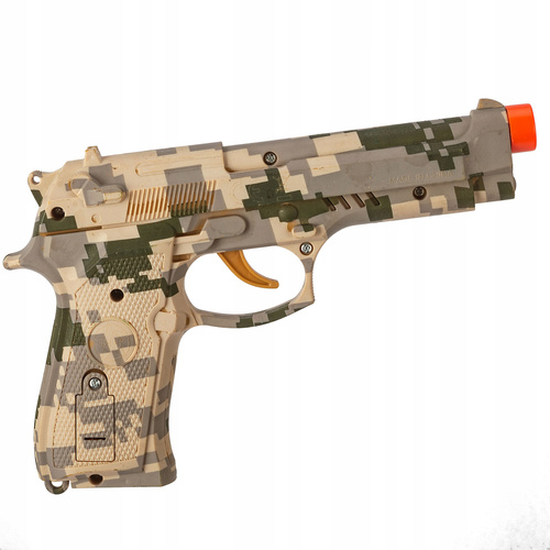 Pistolet Moro Z Dźwiękiem Wystrzału + Odznaką Blister