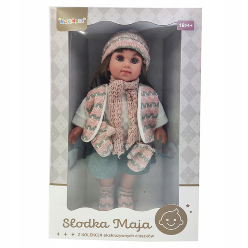 Lalka Słodka Maja Z Kamizelką, Rękawiczkami I Różowym Szalikiem Zabawka